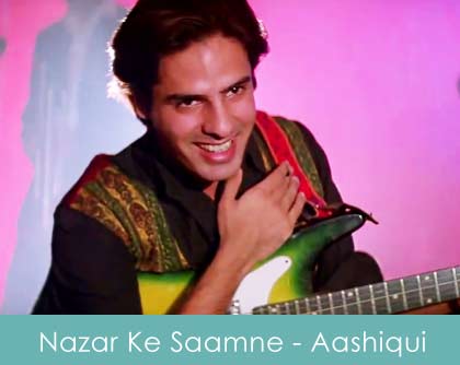 nazar ke saamne lyrics - aashiqui 1990