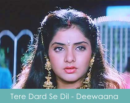 tere dard se dil lyrics - deewaana 1992