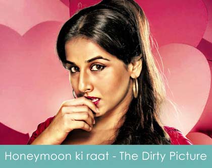 honeymoon ki raat lyrics dirty picture